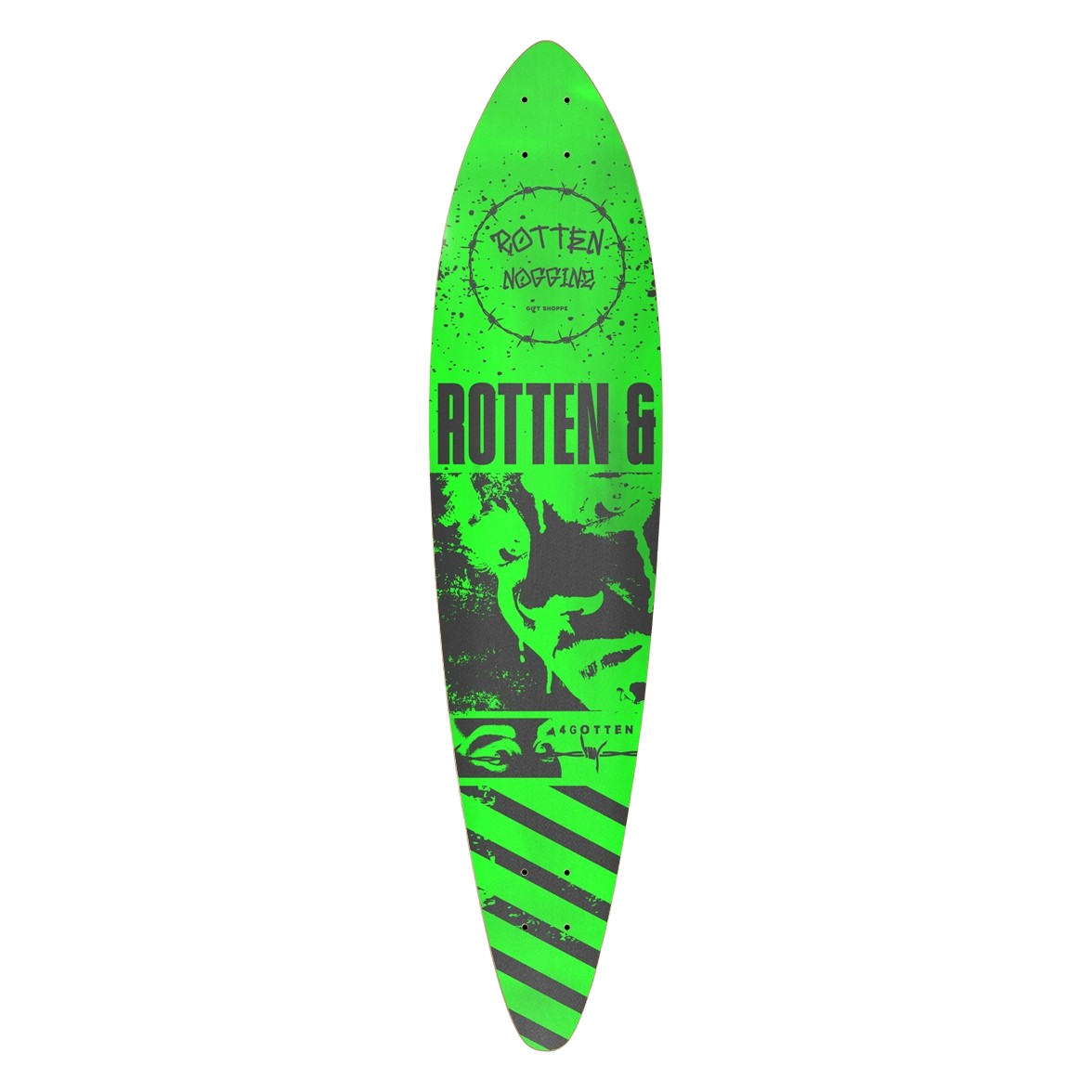GREEN ROTTEN&4GOTTEN LONGBOARD